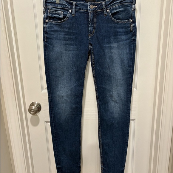 Silver Jeans Dark Blue Skinny Jeans - Picture 1 of 11